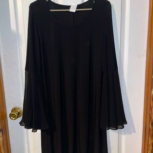 Belk Long Sleeve Black dress with Bell Sleeves